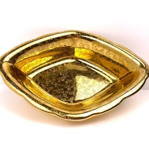 Vintage 22K Gilded Cavitt Shaw Porcelain Bowl Possibly Dated 1958 Size 9*6.5 "